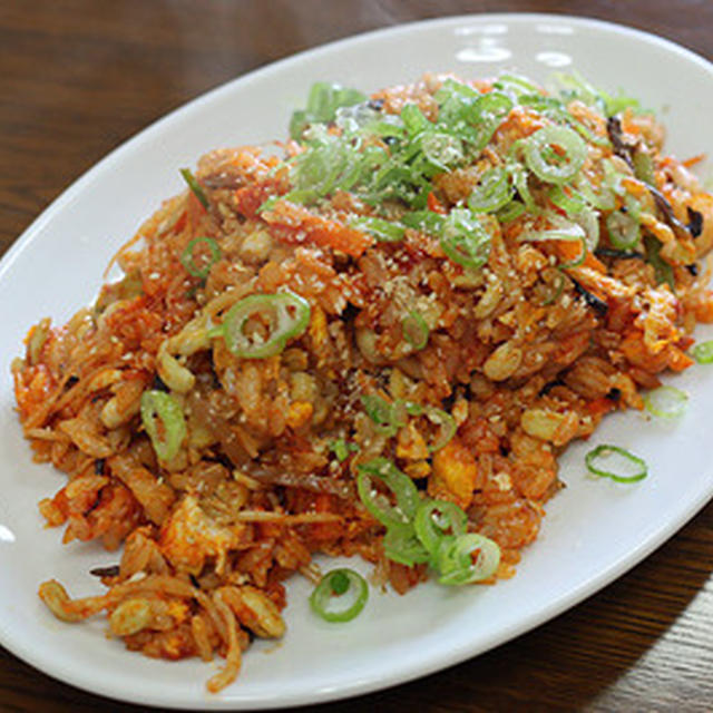 業務用ナムルで「ビビンバ炒飯」