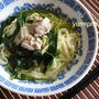 簡単汁そば!!紹興酒香る☆鶏肉と空心菜の湯麺♪