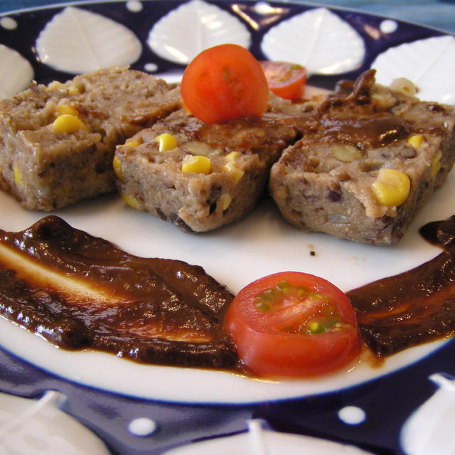エンドウ豆と豆腐の味噌テリーヌ