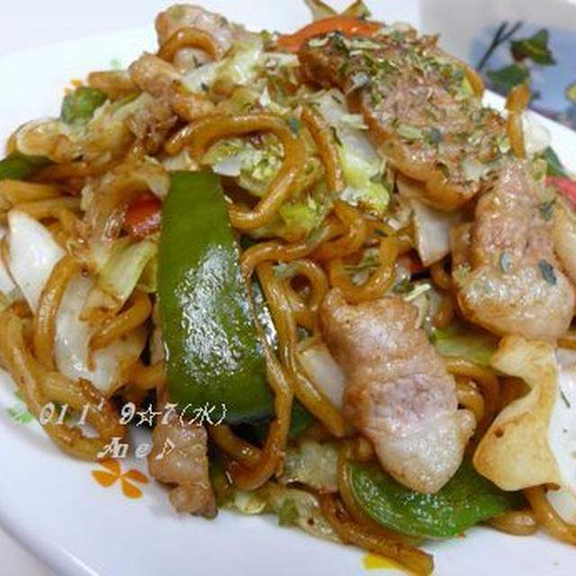豚バラ焼きそば＆つけ麺素すぅぷ～