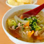 野菜スープの朝ごはん