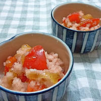 トマトのおろし和え　柚子こしょうのぽん酢ジュレで