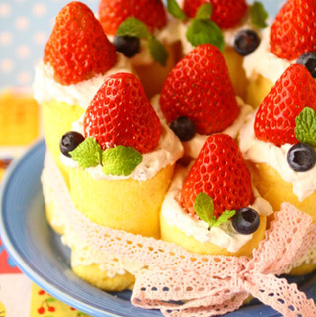 苺のたんじょうびケーキ☆今回は可愛いぜ。お城ケーキ☆