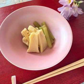 朝取り筍と蕗