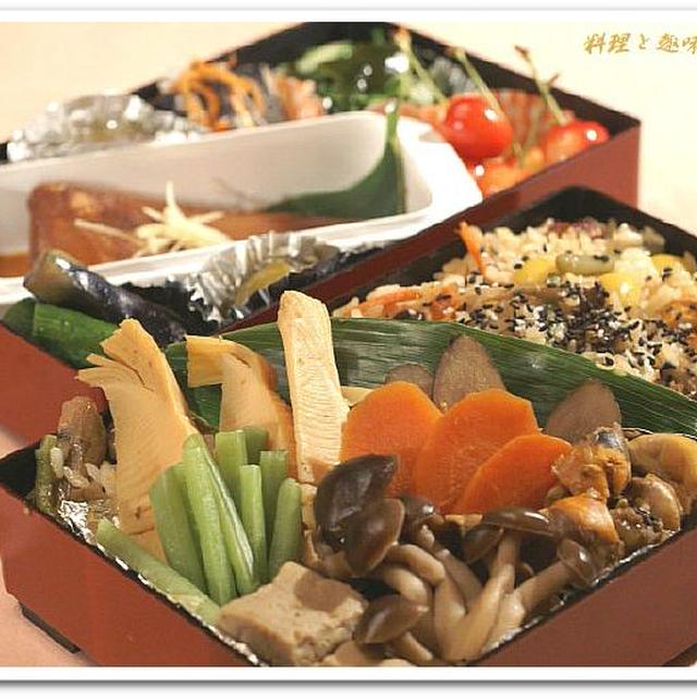 青森のうめーもん満載〜＾＾／爺様にひつまぶし五目寿司弁当を作って宅配しました！！