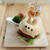 うさちゃん型のパンでうさちゃんバーガーのブランチ