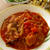 鶏肉のトマト煮込み・お漬物サラダ