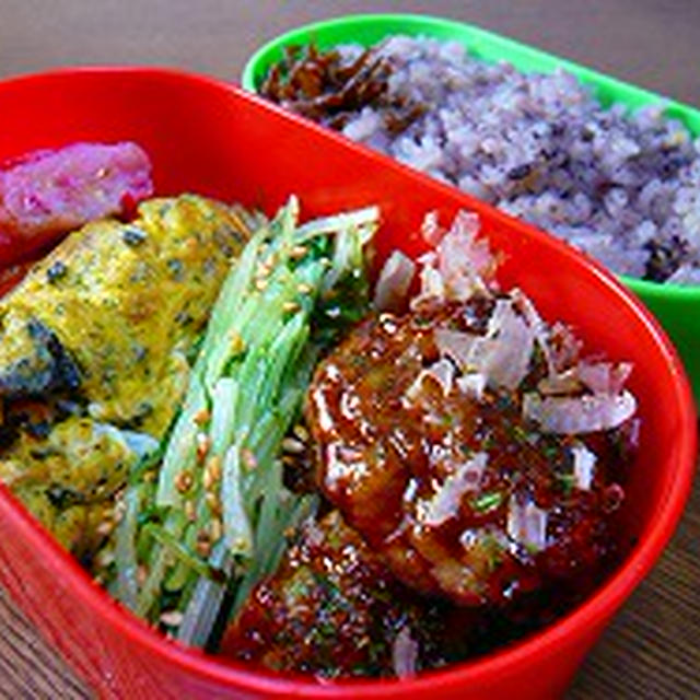 『お好み焼きの豚肉風』 のお弁当♪