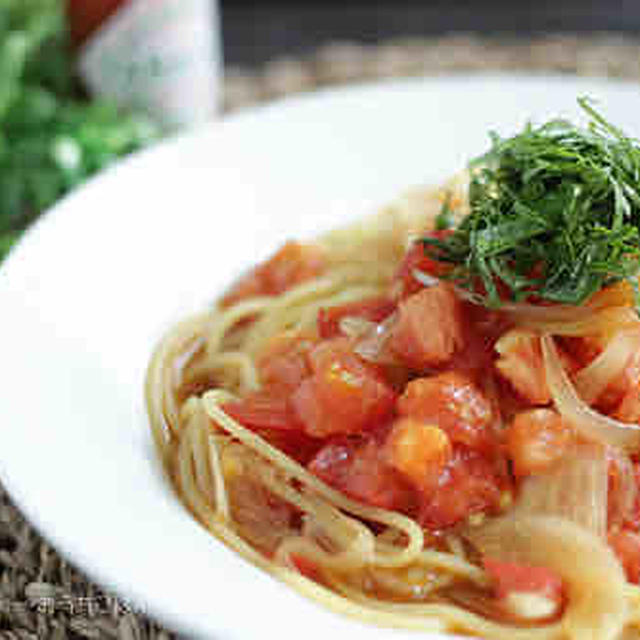 さっぱり爽やか！トマトと青紫蘇のパスタ