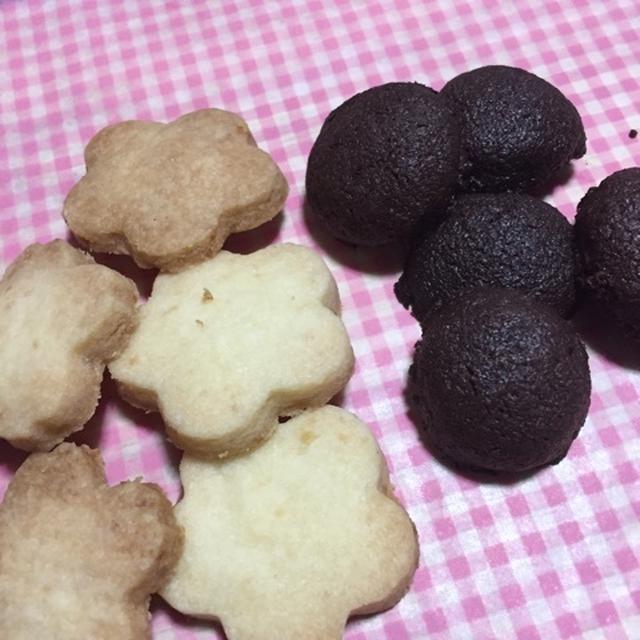 セリアのミックス粉で♡「バタークッキー」と「スノーボールショコラ」