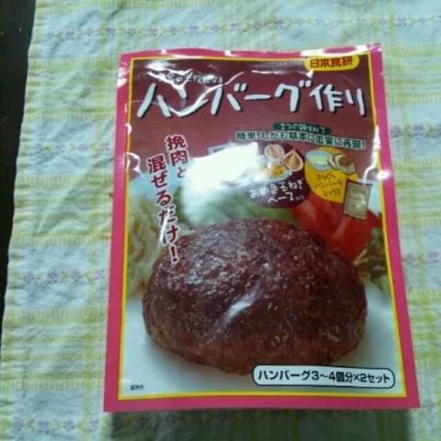 ハンバーグにふわふわ玉子