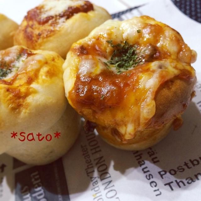 マフィン型使用！ミートソースパン