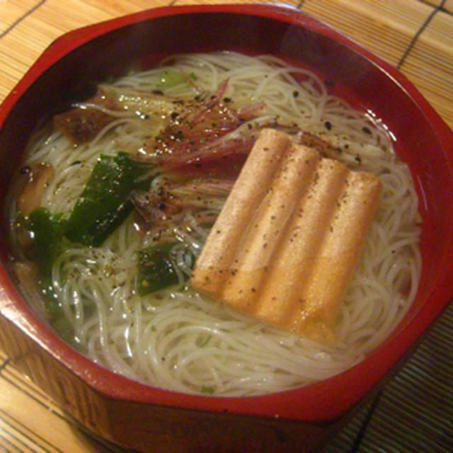 手抜きのお夜食　にゅうめん