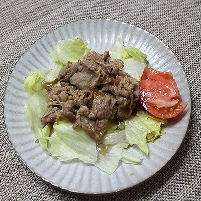 レモンしょう油炒めの豚肉