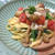 雪降ったけど　関係ないっ　ちょっと春先取りのオウチカフェ　菜の花とホタテのパスタ