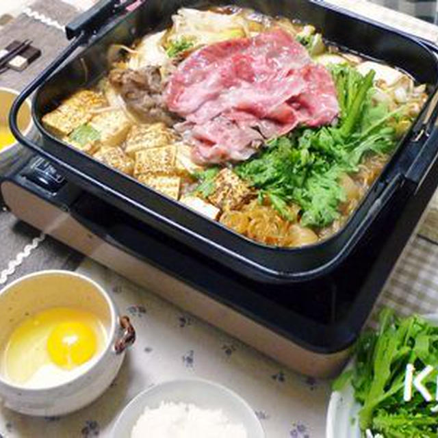 すき焼き＆お祝いケーキ♪
