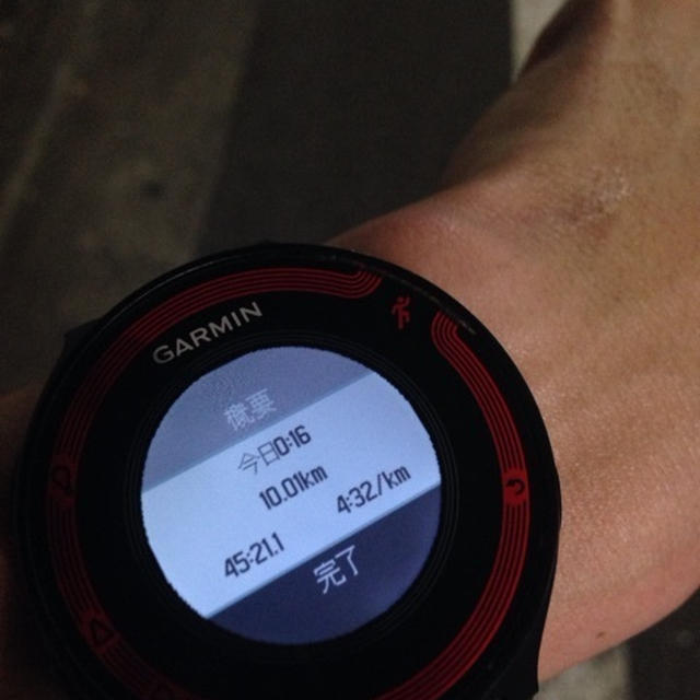 今日は10.01km走りました。