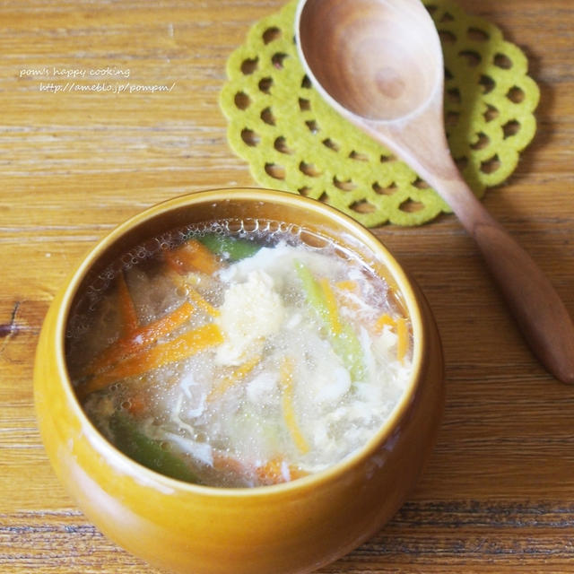 豚とたっぷり野菜の卵スープ