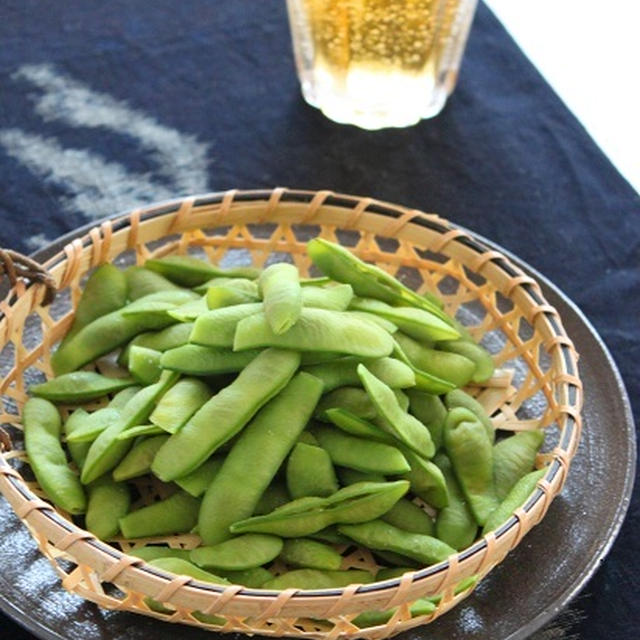 枝豆の塩ゆで　我が家の場合