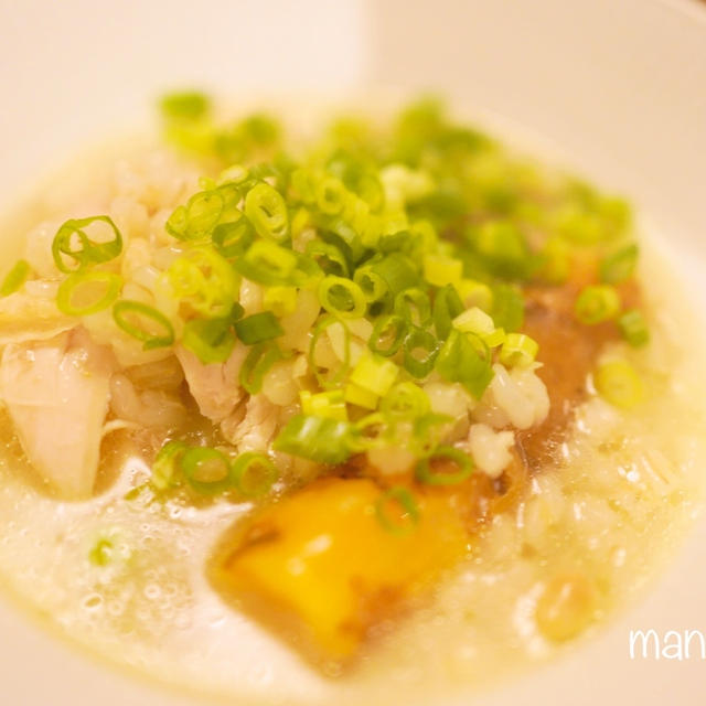 参鶏湯とデトックス副菜の晩ごはん