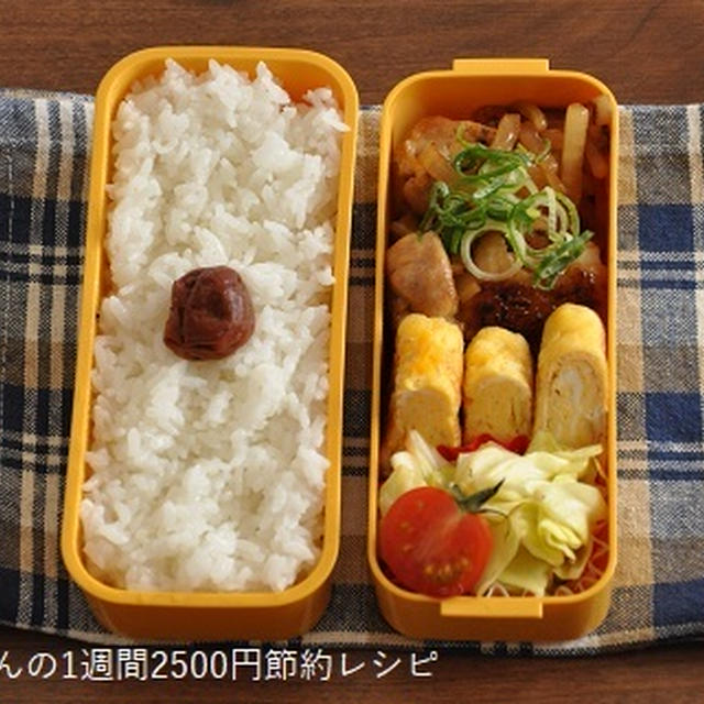 お弁当の王道メニューで冷めてもおいしく1人135円の節約弁当