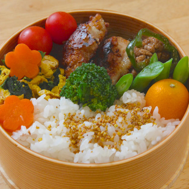 【　塩麹のからあげ＊夫ひとり分のお弁当　】