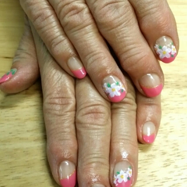 春のお花ネイル。