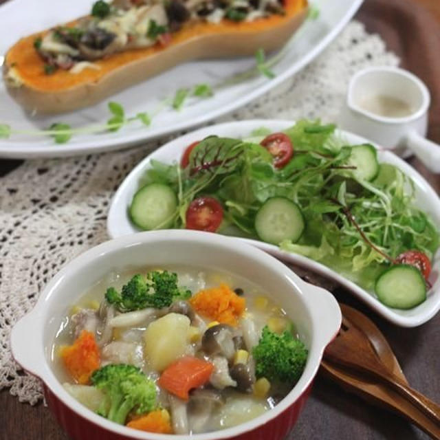 Butternut Squash ✿ きのこのチーズ焼き♪