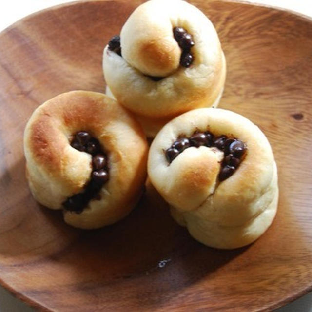 チョコチップ巻き巻きのパン