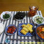 【朝食】豆腐チゲスープ・韓流たまご焼き・かぶらナムル・ほうれん草ナムル…