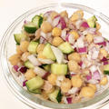 【レシピ】ひよこ豆のサラダ。 簡単でおしゃれなデリ風♡　目分量でも絶対美味しい！