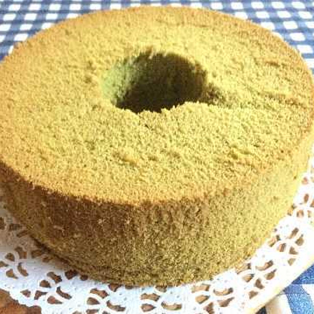 米粉で抹茶のシフォンケーキ♪
