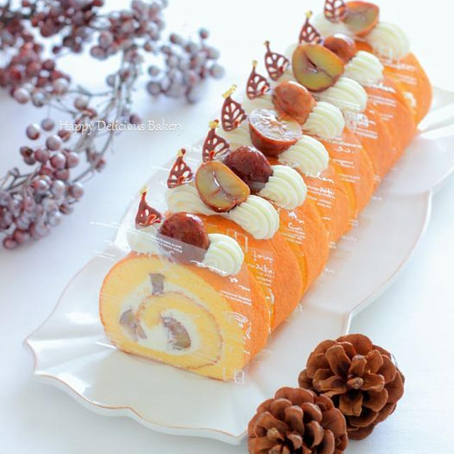 マロンロールケーキ