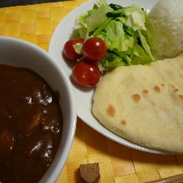 手作りナンとカレー