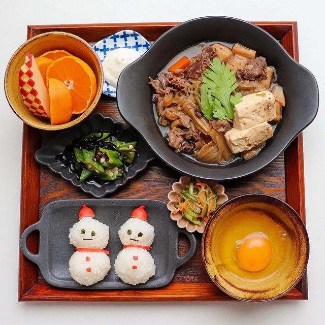 雪だるまおにぎり ワンプレートごはん