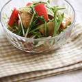 トマトと水菜のそのまま板麩サラダ
