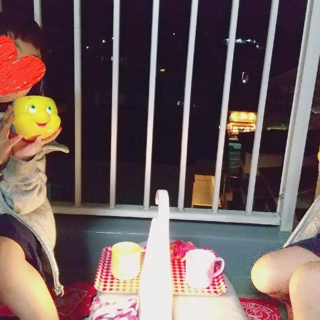 お休みのベランダごはん