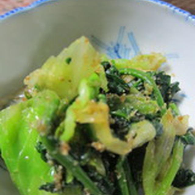 「キャベツとほうれん草の胡麻和え」