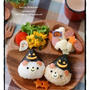 ハロウィン帽くまちゃんのランチプレート♪