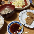 久しぶりの鶏の肉から揚げは鶏肉団子のスープ添え