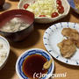 久しぶりの鶏の肉から揚げは鶏肉団子のスープ添え