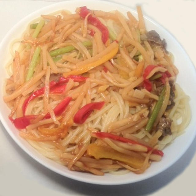 ダイエットたっぷり野菜の牛肉パスタレシピ