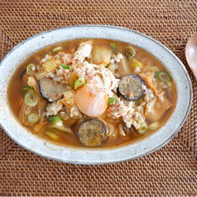 お昼ごはん もち麦のキムチスープ By Mocamamaさん レシピブログ 料理ブログのレシピ満載