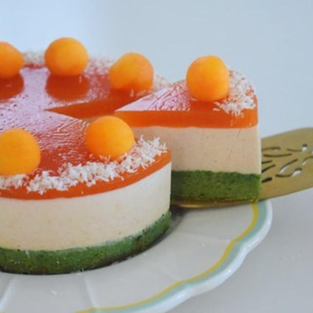 完熟柿のムースケーキ♪リスパンデコ
