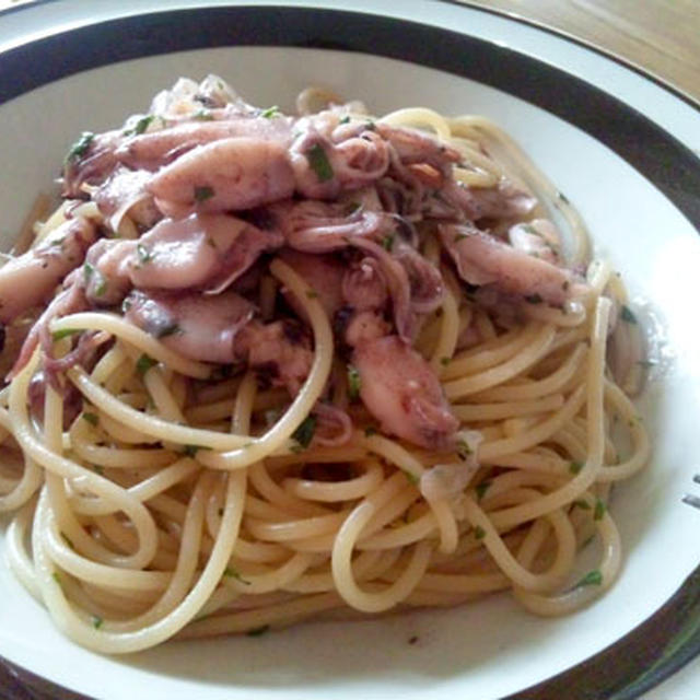 チーイカと大葉ののパスタ