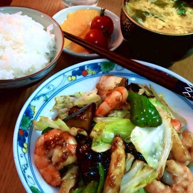 えびと野菜のオイスターソース炒め ～ ご飯がすすむ♪