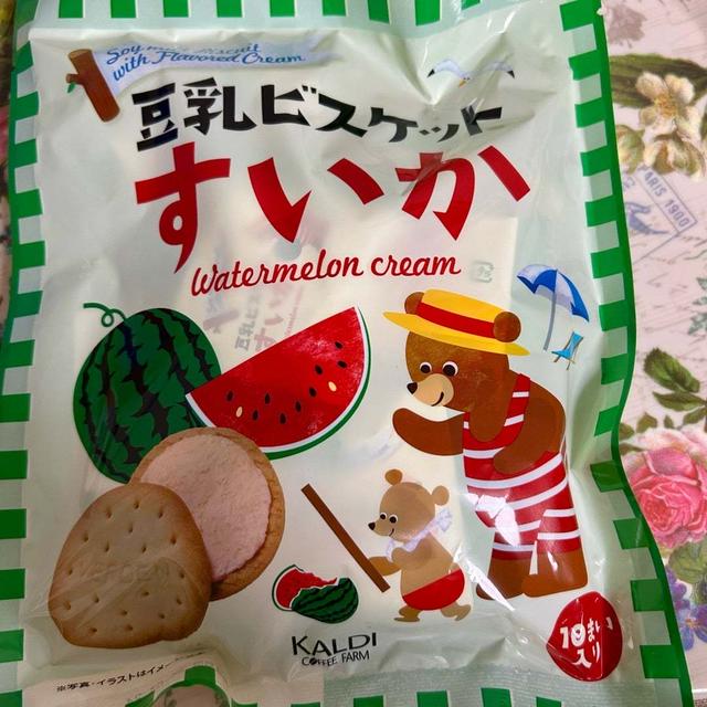 夏が来た！数量限定・カルディ 豆乳ビスケットすいか
