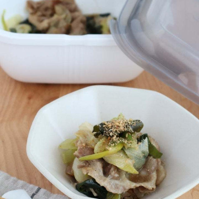 【#簡単レシピ】レンジで簡単！豚肉と長ねぎのオイスターソース風味