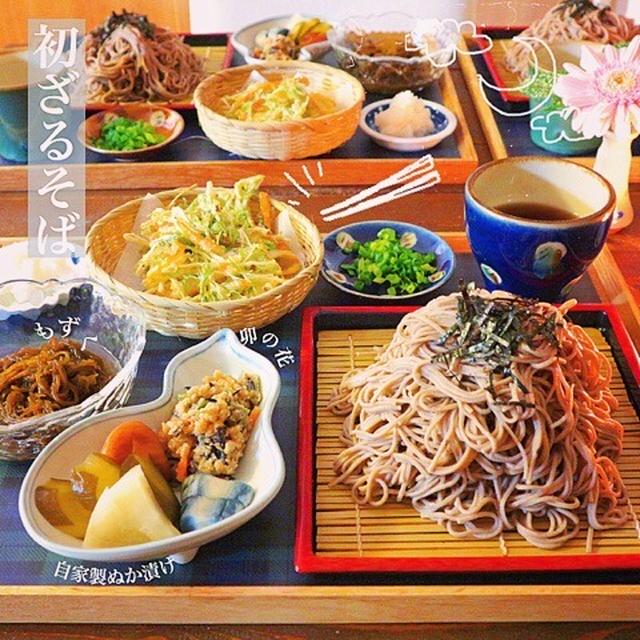 今年お初の＊ざる蕎麦で夜ごはん