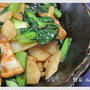 菊芋と小松菜のピリ辛炒め。